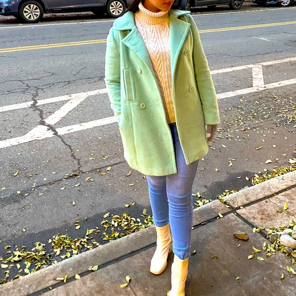 Jackets & Blazers - Light green trench coat